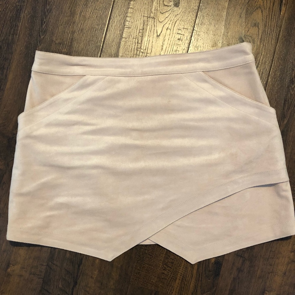 BCBG MAXAZRIA  faux suede skirt